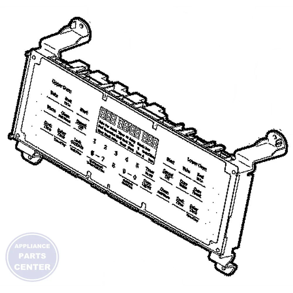 GE RANGE CONTROL AND OVERLAY ASSEMBLY WB27X33125 - Main view showing precise control for GEN ranges