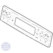 GE RANGE CONTROL TRIM ASSEMBLY WB07X25055 - Main view showing seamless fit for GE models