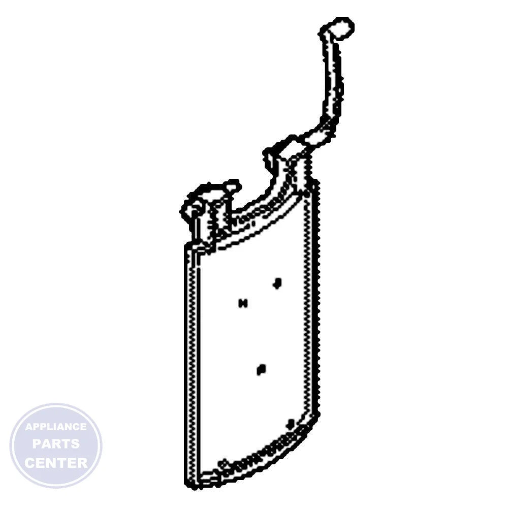 GE REFRIGERATOR DISPENSER PADDLE WR17X27912 - Main view showing smooth dispensing operation for specific models
