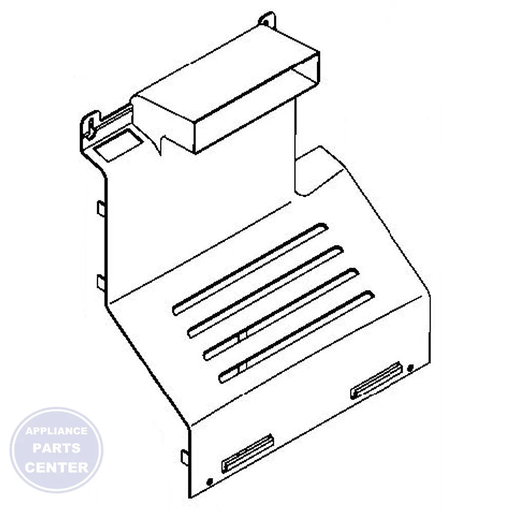 GE REFRIGERATOR DUCT AIR WR17X12088 - Main view showing efficient airflow for specific models
