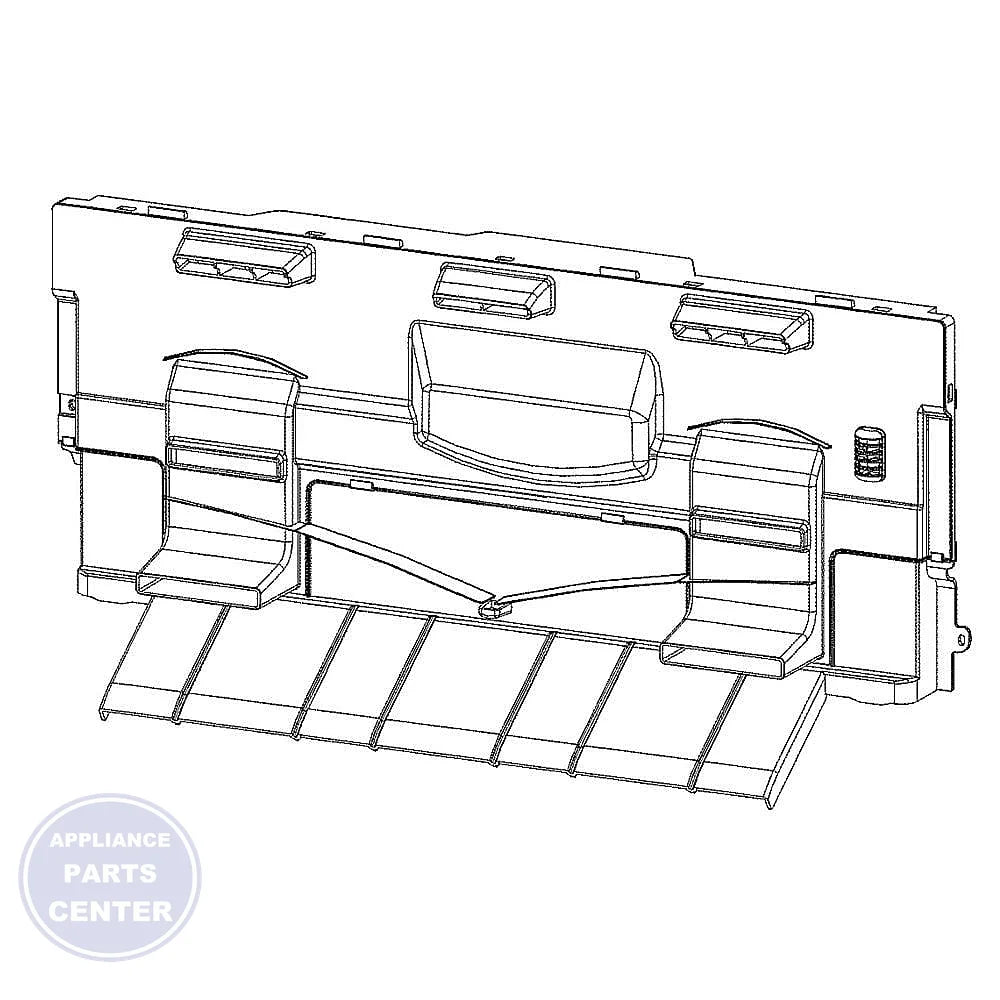 GE REFRIGERATOR FREEZER EVAPORATOR COVER WR14X32098 - Main view showing optimal cooling efficiency for GEN Refrigerator
