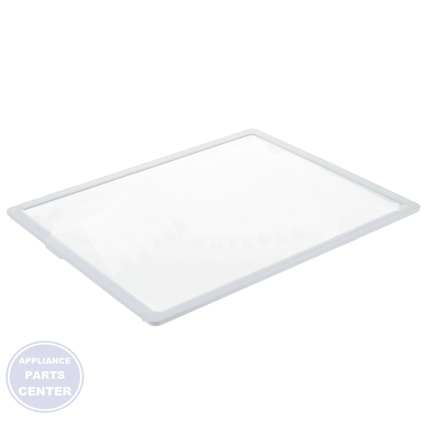 GE Refrigerator Full Glass Shelf Assembly WR71X27209 - Main view showing sturdy glass construction for specific models