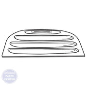 GE REFRIGERATOR GRILLE WR17X12898 - Main view showing sleek design for GE models