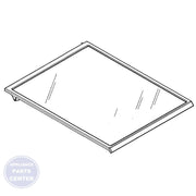 GE REFRIGERATOR HALF SHELF ASSEMBLY WR71X24965 - Main view showing 15 lbs weight capacity for GFE26JSMSFSS and PFE28KYNFS models