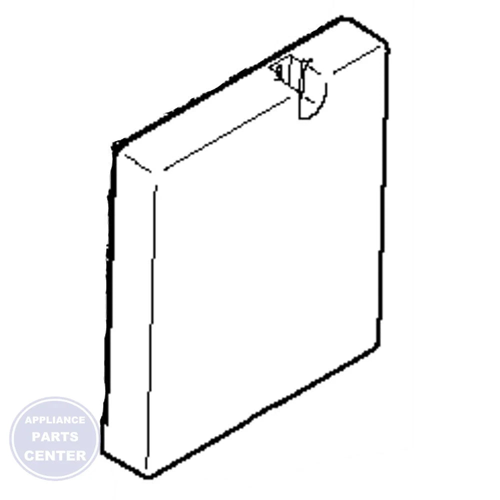 GE REFRIGERATOR ICEMAKER COVER WR29X10084 - Main view showing secure fit for GE models