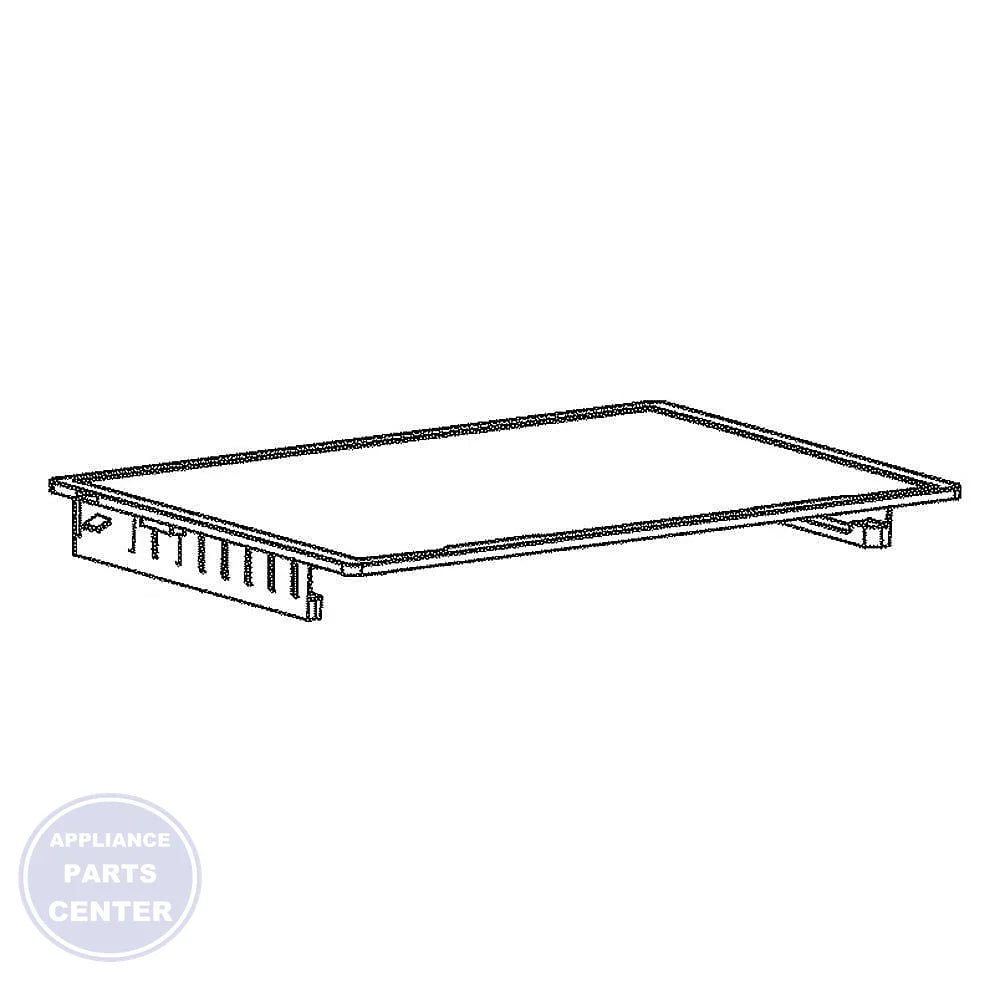 GE REFRIGERATOR LOWER SHELF ASSEMBLY WR71X27254 - Main view showing sturdy support for specific models