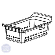 GE REFRIGERATOR UPPER FREEZER BASKET WR71X28046 - Main view showing spacious storage for GE models