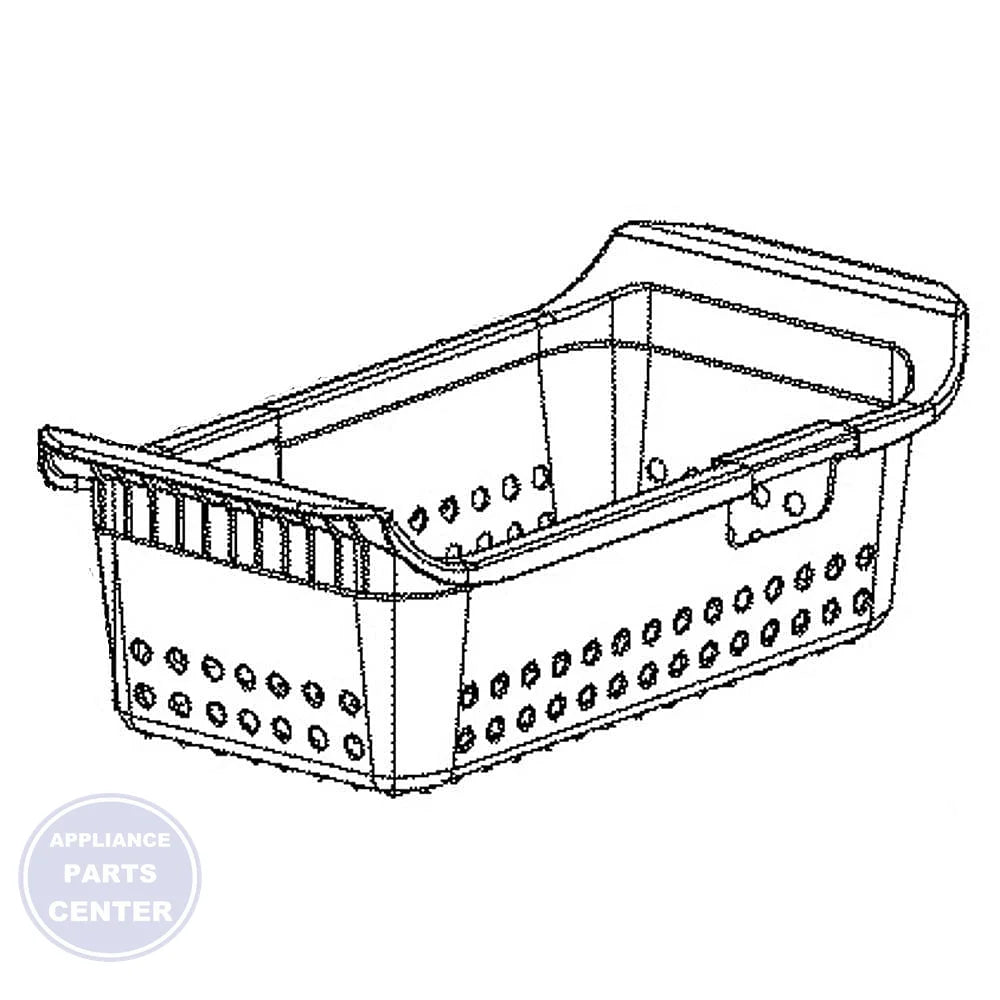 GE REFRIGERATOR UPPER FREEZER BASKET WR71X28047 - Main view showing ample storage space for GE refrigerator models