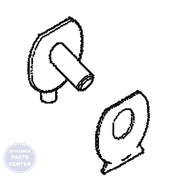 GE REFRIGERATOR WATER FILL GROMMET ASSEMBLY WR02X25516 - Main view showing leak-free seal for GEN series