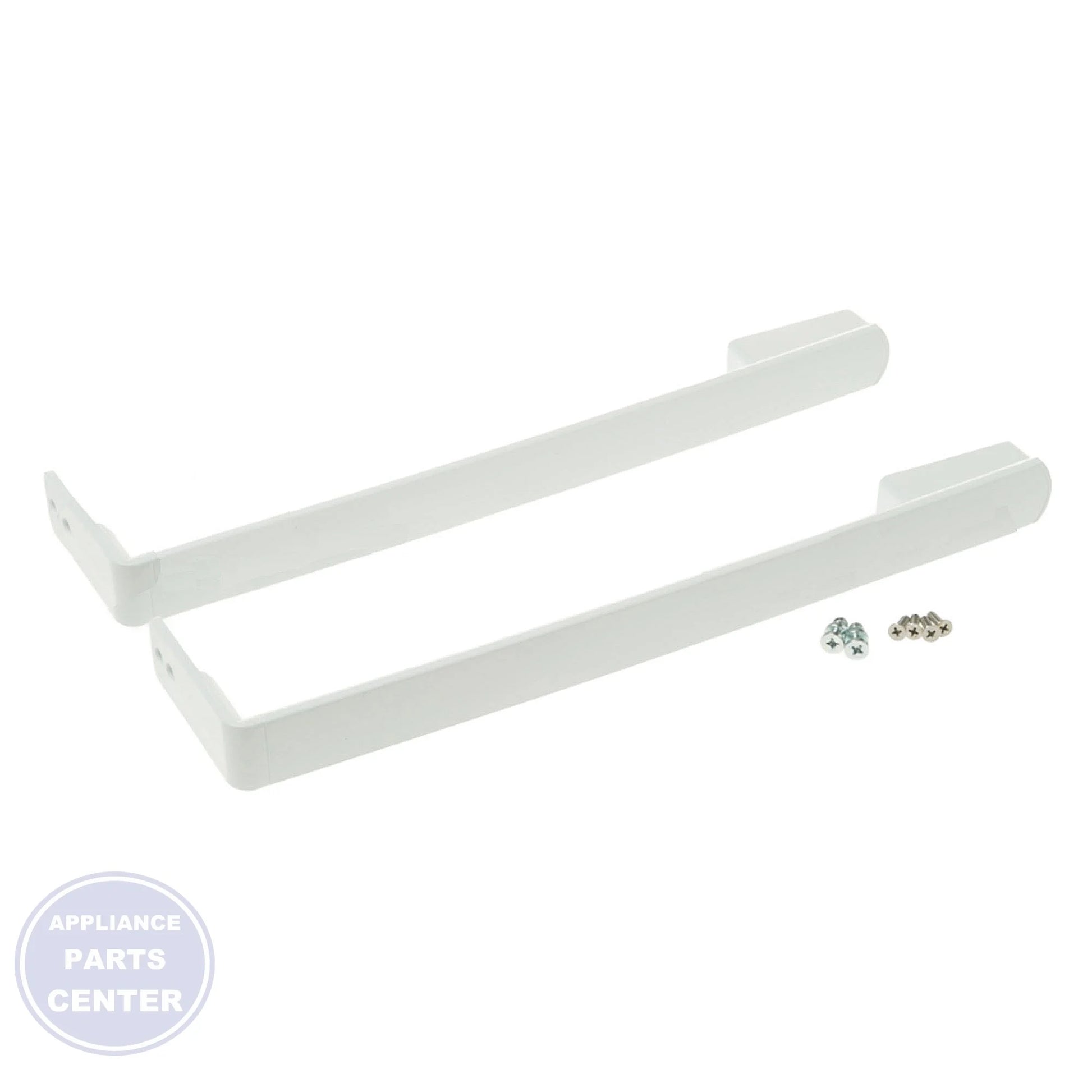GE REFRIGERATOR WHITE HANDLE ASSEMBLY PACK WR12X36945 - Main view showing ergonomic design for GE Refrigerator models