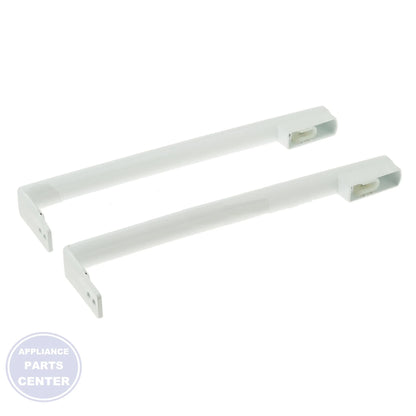 GE REFRIGERATOR WHITE HANDLE ASSEMBLY PACK WR12X36945 - Detailed view of sturdy construction and technical details
