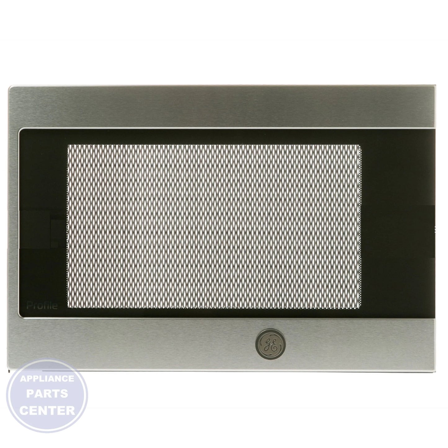 GE STAINLESS STEEL DOOR ASSEMBLY WB56X30685 - Main view showing sleek stainless steel finish for GEN microwaves