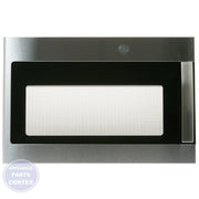 GE STAINLESS STEEL DOOR ASSEMBLY WB56X44653 - Main view showing stainless steel durability for GEN microwave