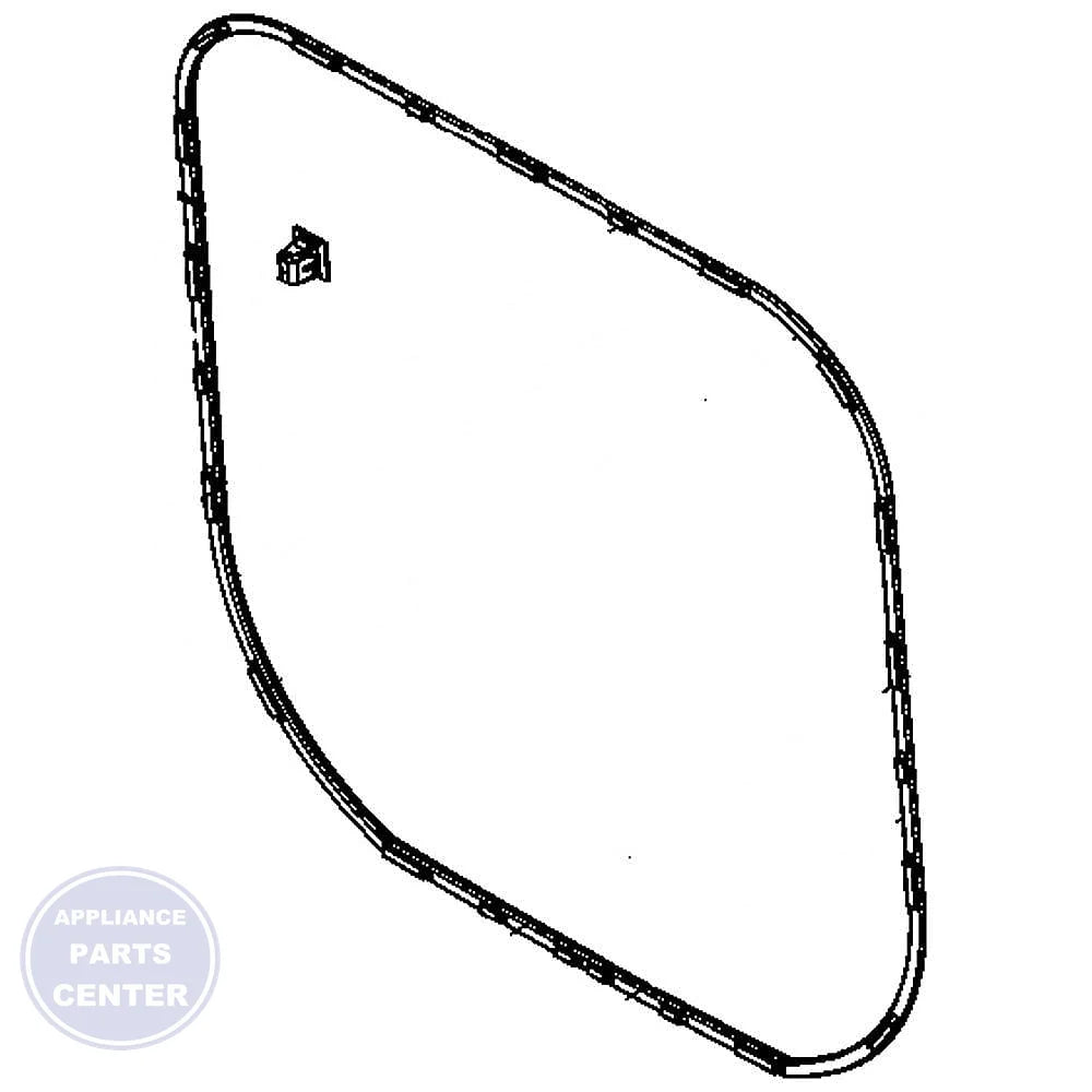 GE WASHER DOOR GASKET WE9M58 - Main view showing watertight seal for specific models