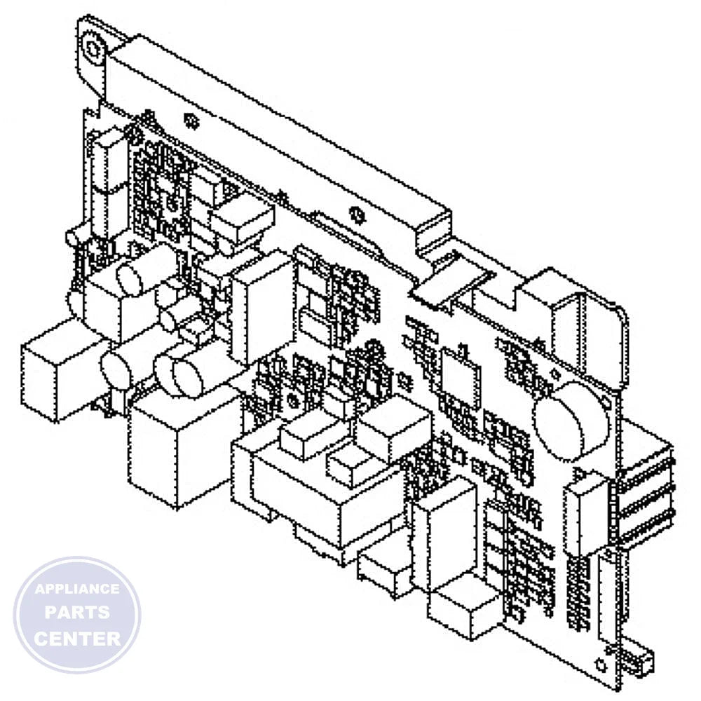 GE Washer Main Board and Support WH22X28676 - Main view showing circuit board assembly for XYZ and ABC models