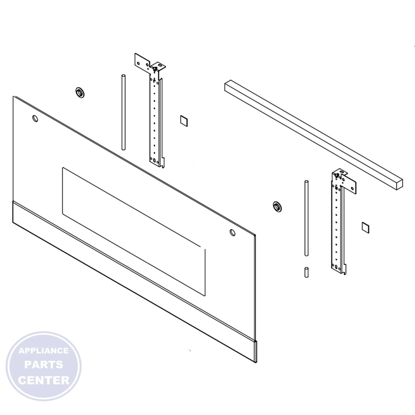 WPL GLASS-DOOR W11654089 - Main view showing clear design for various WPL models
