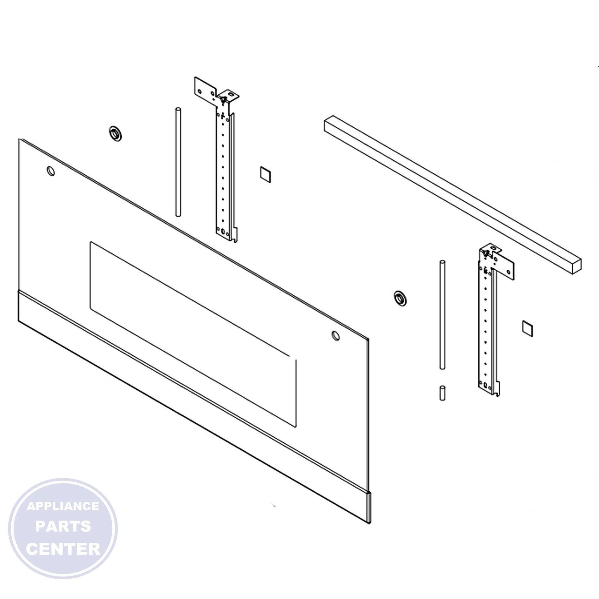 WPL GLASS-DOOR W11654089 - Main view showing clear design for various WPL models