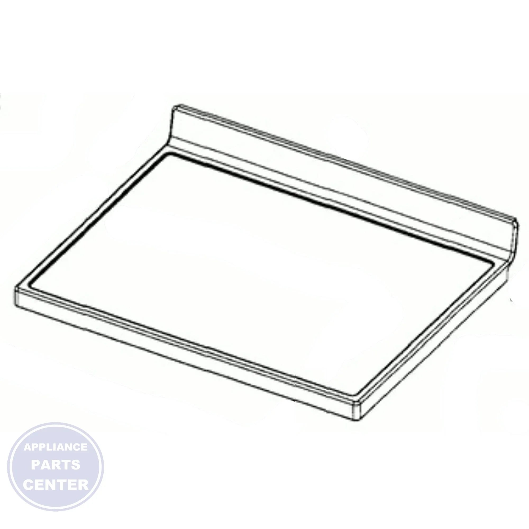 Samsung GLASS-TOP PLATE DG64-00391A - Main view showing high-temperature durability for NE597R0ABSR