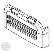WPL GRILLE W10638176 - Main view showing improved airflow for specific models