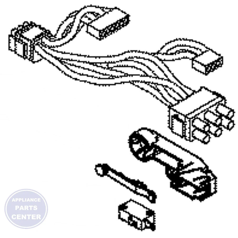 GEH HARNESS ASM DC WD21X24400 - Main view showing electrical connections for GEH models