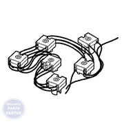 GEH HARNESS WIRE SWITCH WB18X25930 - Main view showing wire connectors for GEH models