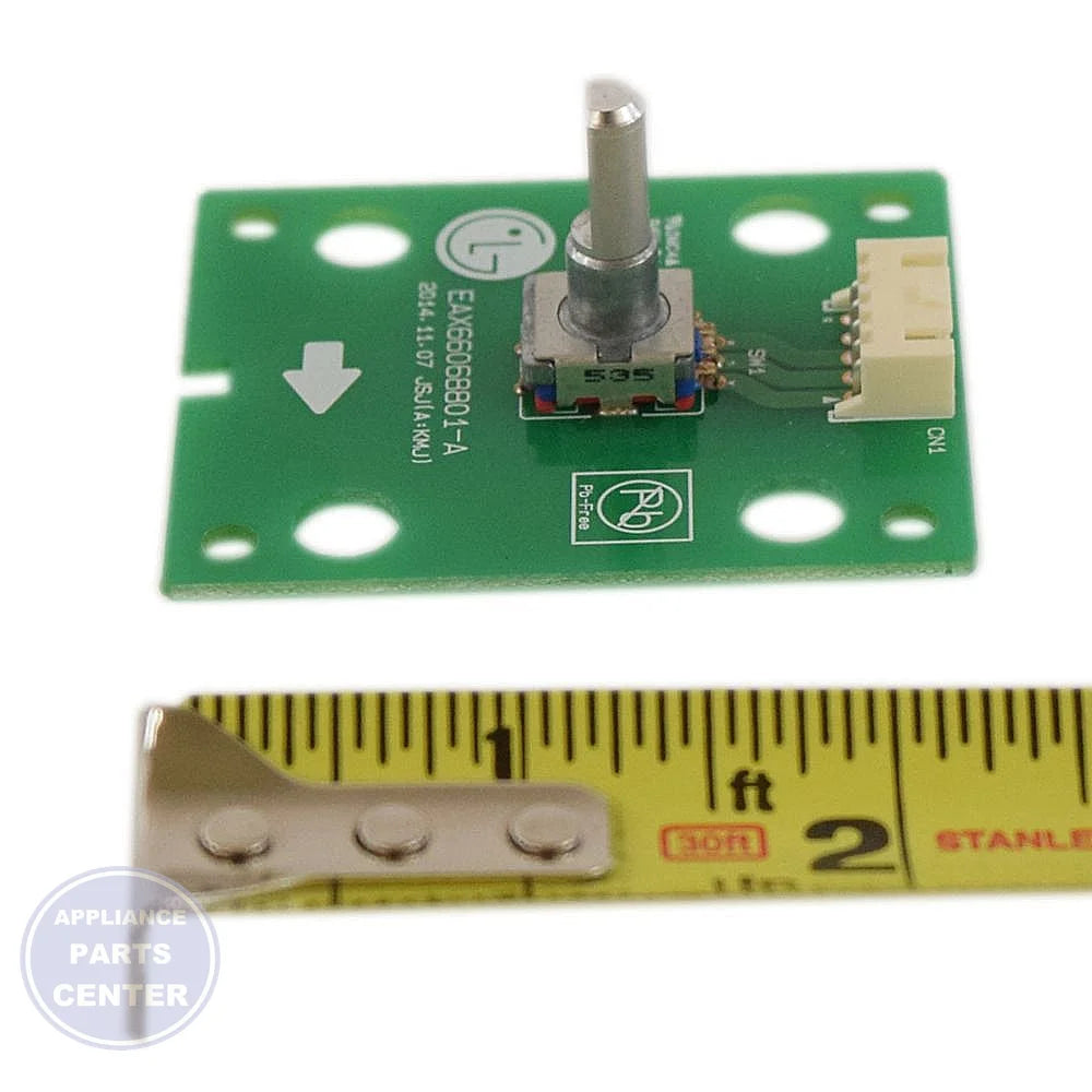 LG DIAL PCB ASSEMBLY EBR80595801 - Detailed view of high-quality components