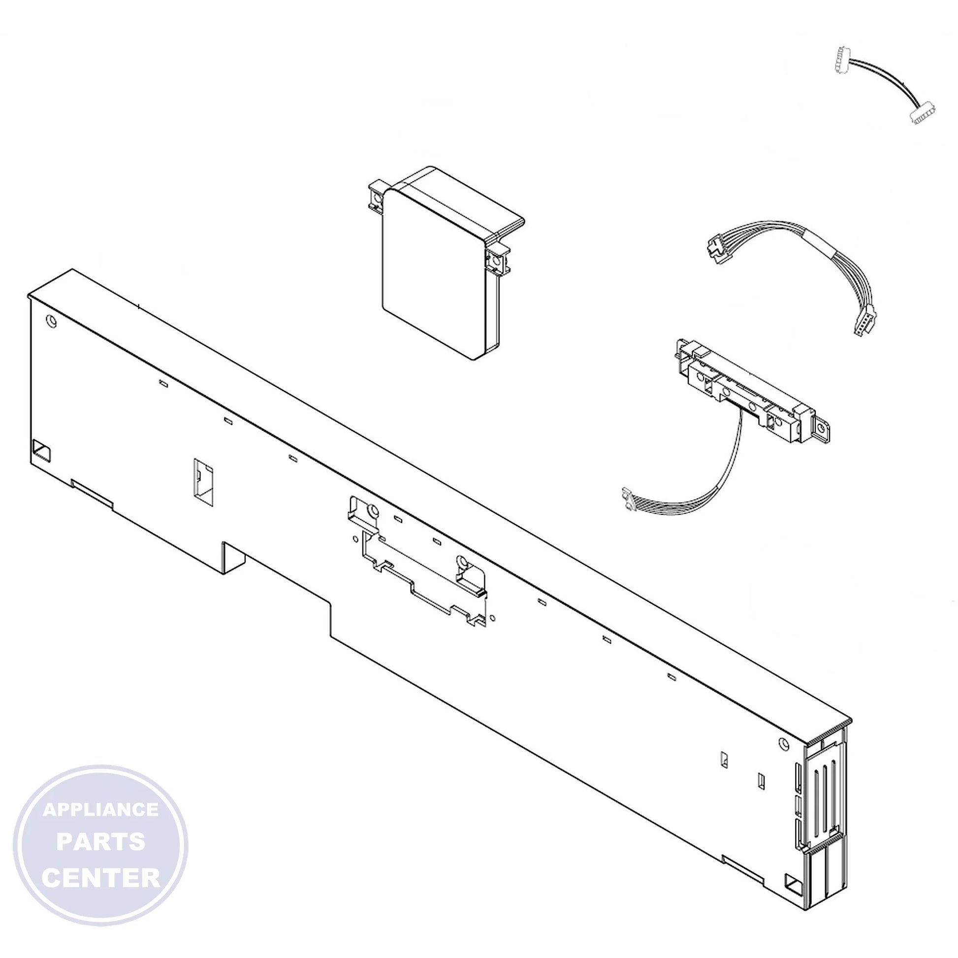 LG Dishwasher Control Panel Assembly AGL75675226 - Main view showing control buttons for select LG models