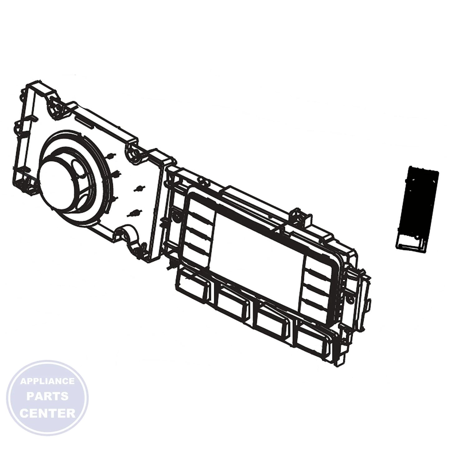 LG DISPLAY PCB ASSEMBLY EBR89076001 - Main view showing circuit board for LG washer models