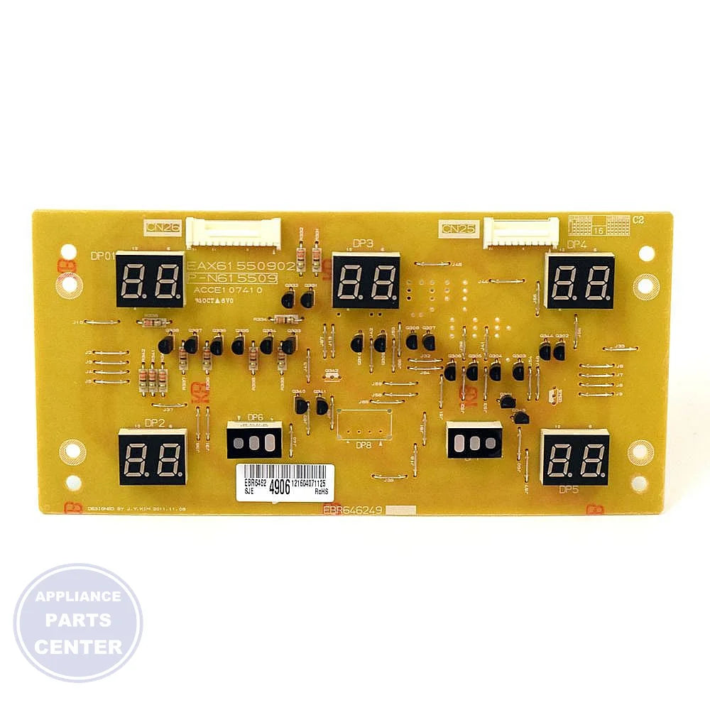 LG DISPLAY POWER CONTROL BOARD ASSEMBLY EBR64624906 - Main view showing power management for specific models