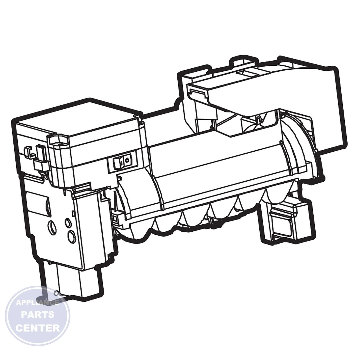 LG ICE MAKER ASSEMBLY AEQ73110226 - Main view showing ice production for LGE Refrigerator models