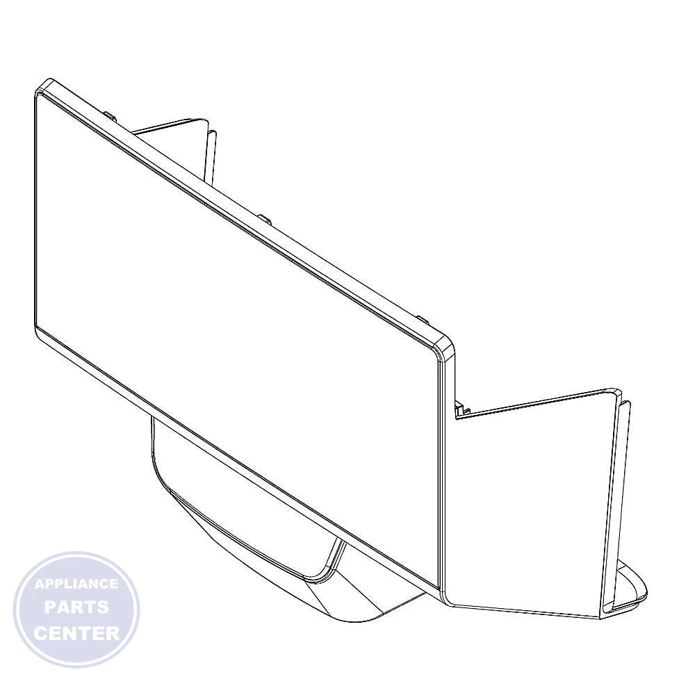 LG REFRIGERATOR DISPLAY COVER ASSEMBLY ACQ91426113 - Main view showing dispenser functionality for specific models
