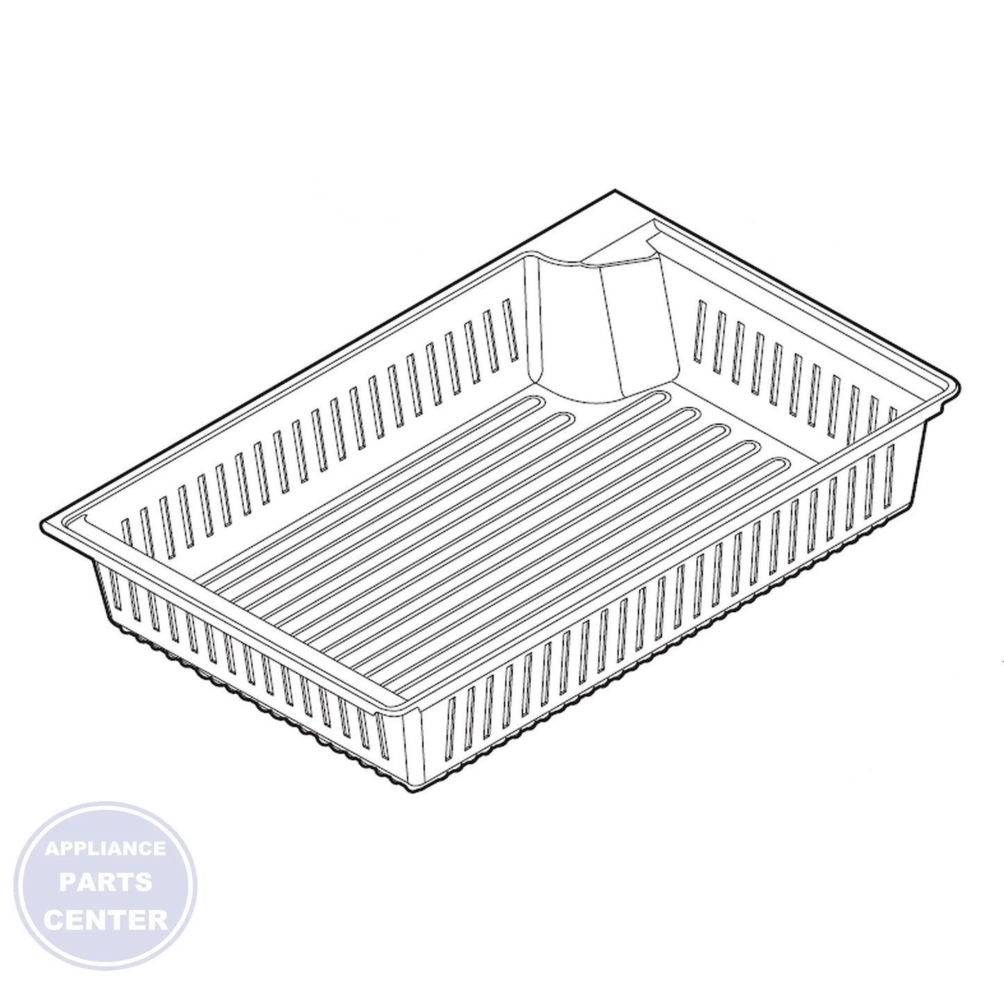 LG REFRIGERATOR DRAWER TRAY ASSEMBLY AJP73754603 - Main view showing spacious storage for LGE Refrigerator models