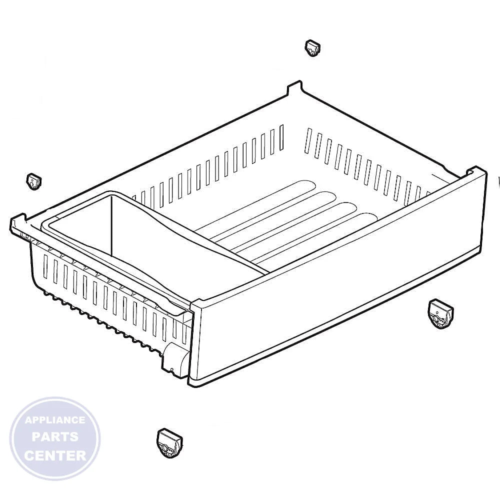 LG REFRIGERATOR DRAWER TRAY ASSEMBLY AJP75234913 - Main view showing spacious design for LG models