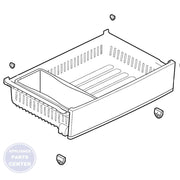LG REFRIGERATOR DRAWER TRAY ASSEMBLY AJP75234913 - Main view showing spacious design for LG models