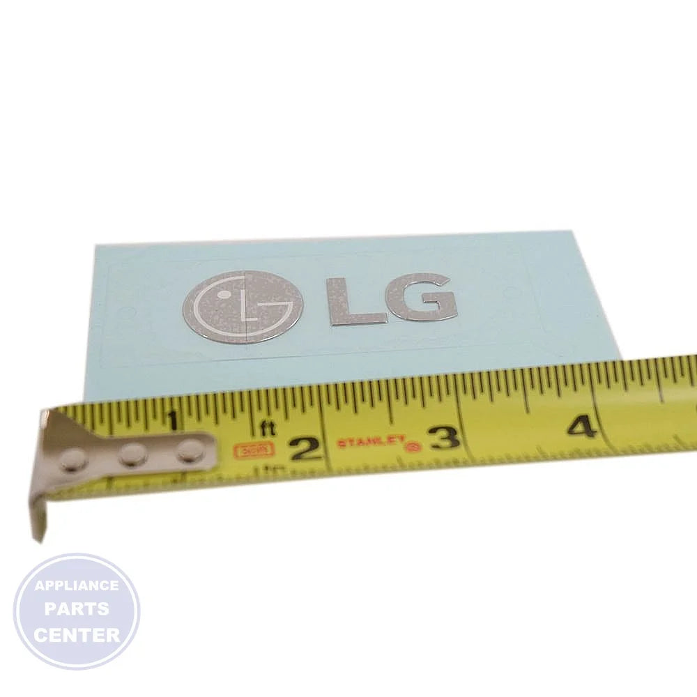 LG REFRIGERATOR NAMEPLATE MFT62346514 - Side view with precise dimensions for perfect fit