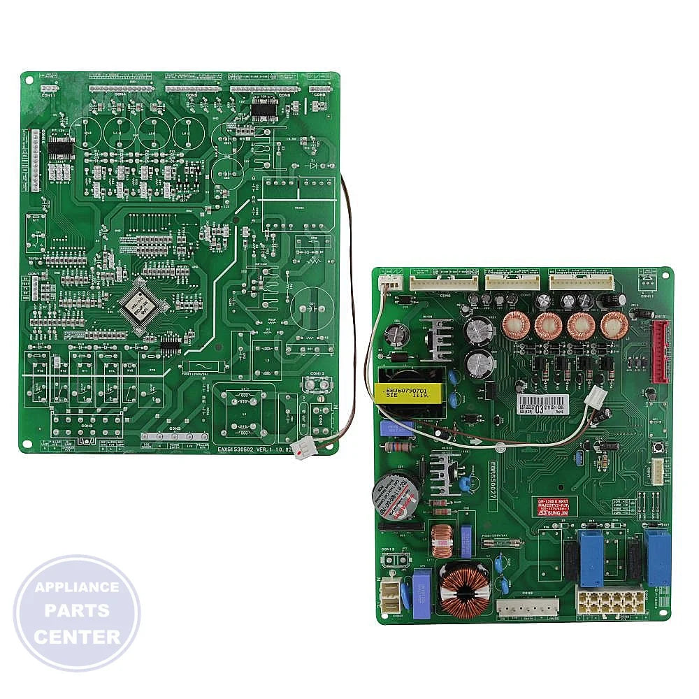 LG REFRIGERATOR PCB MAIN ASSEMBLY EBR65002703 - Main view showing electronic components for LG models