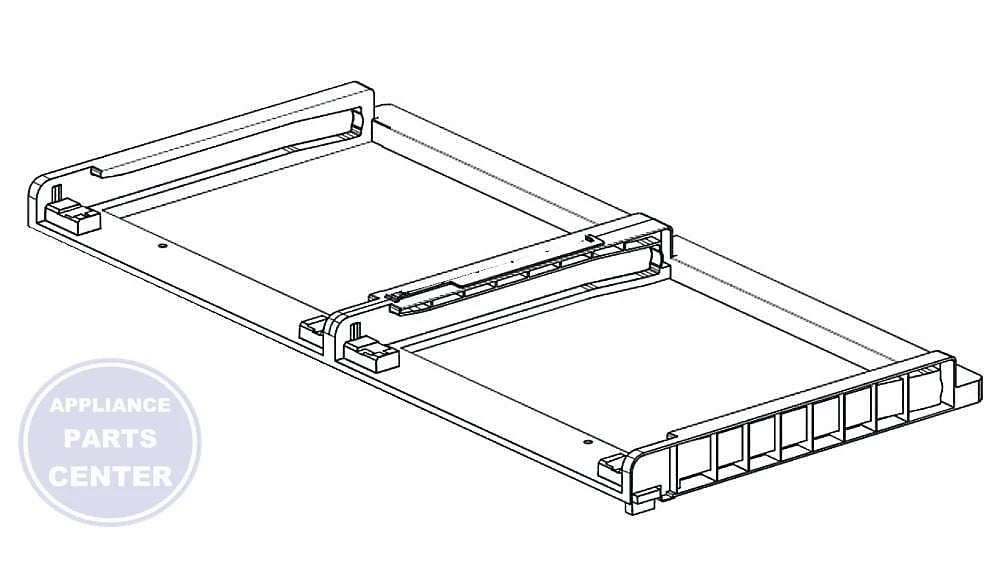 LG REFRIGERATOR TRAY COVER ASSEMBLY ACQ89579411 - Main view showing secure storage for LGE FRIDGE-X and LGE COOL-MAX