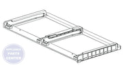 LG REFRIGERATOR TRAY COVER ASSEMBLY ACQ89579411 - Main view showing secure storage for LGE FRIDGE-X and LGE COOL-MAX
