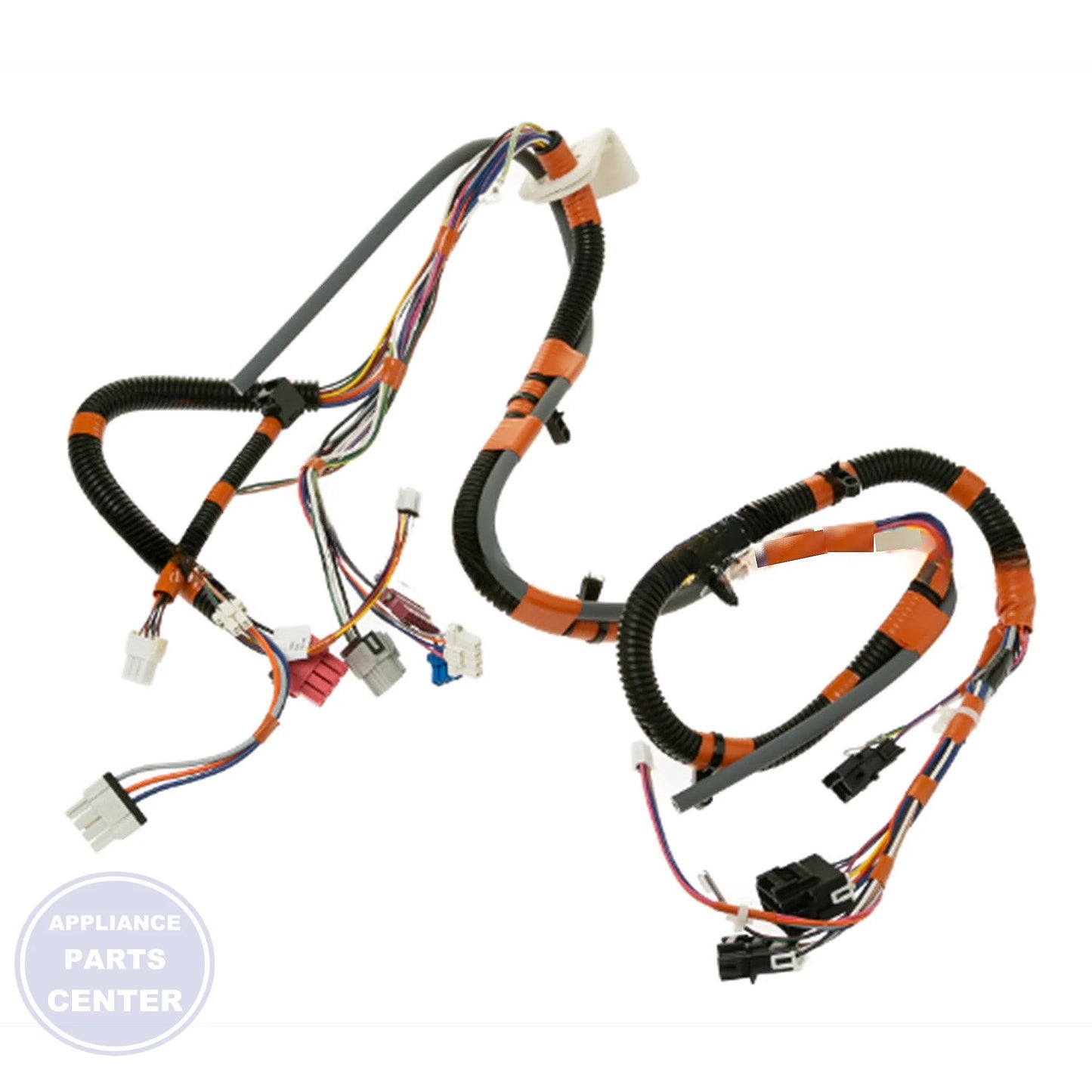 GEH MAIN HARNESS ORANGE 4.8 - Main view showing secure connection for GEH washer models