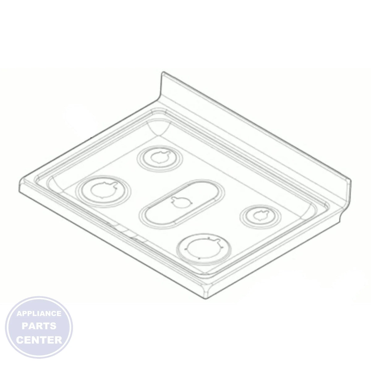 WCI MAIN TOP 316610078 - Main view showing durable cooking surface for WCI models