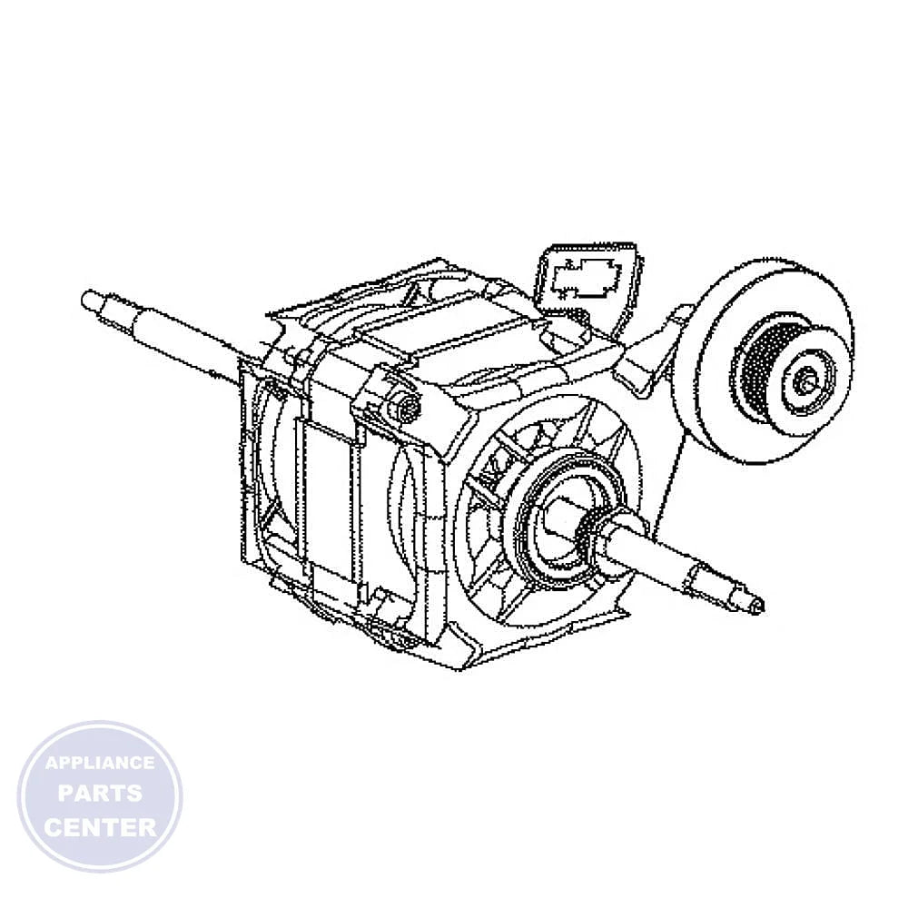 GEH MOTOR ASM WE17X26577 - Main view showing heavy-duty design for GTWN4950L0CS