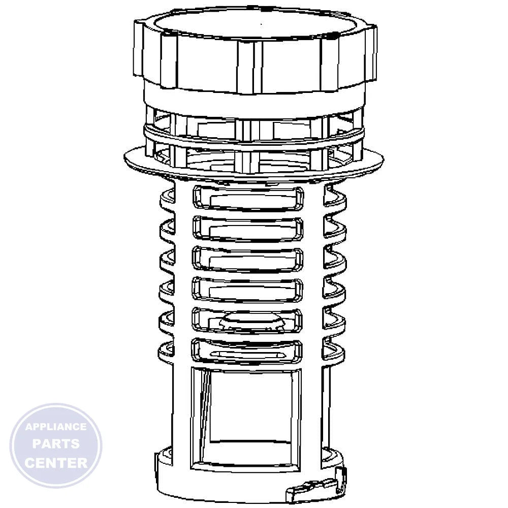 WPL NLA:FLTR-DRAIN W10181659 - Main view showing efficient drainage for Whirlpool, KitchenAid, and Maytag dishwashers