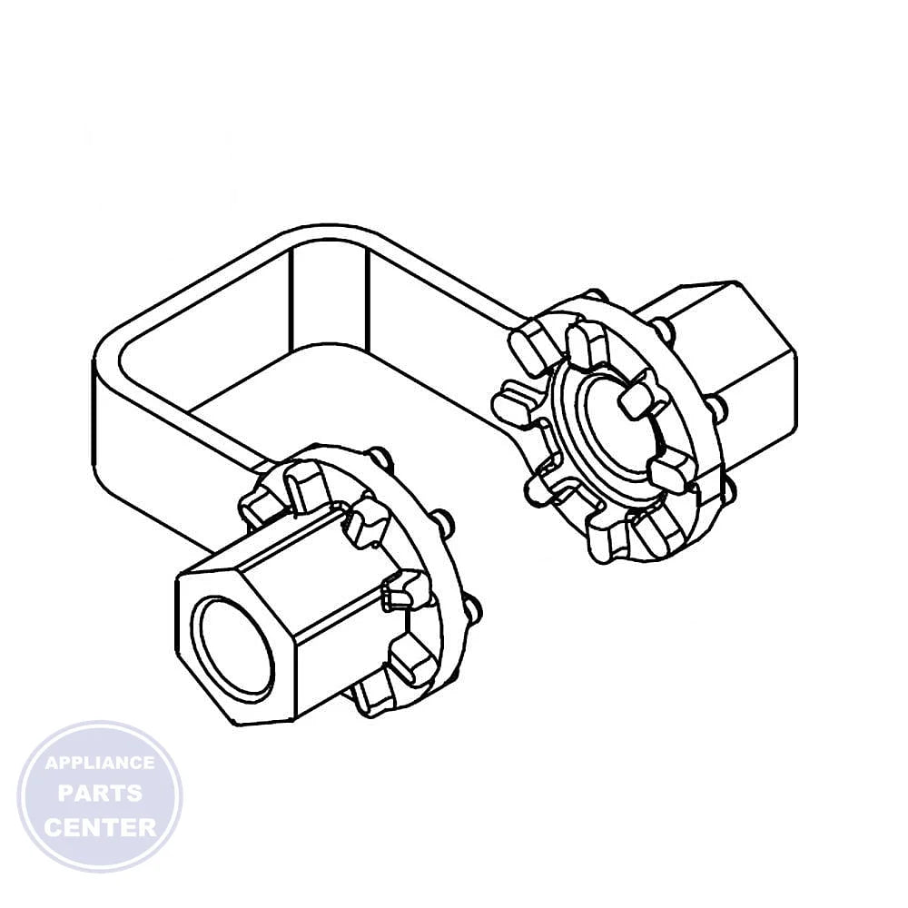 WPL NLA:GROMMET W10151687 - Main view showing durable support for Brand1 and Brand2 refrigerators