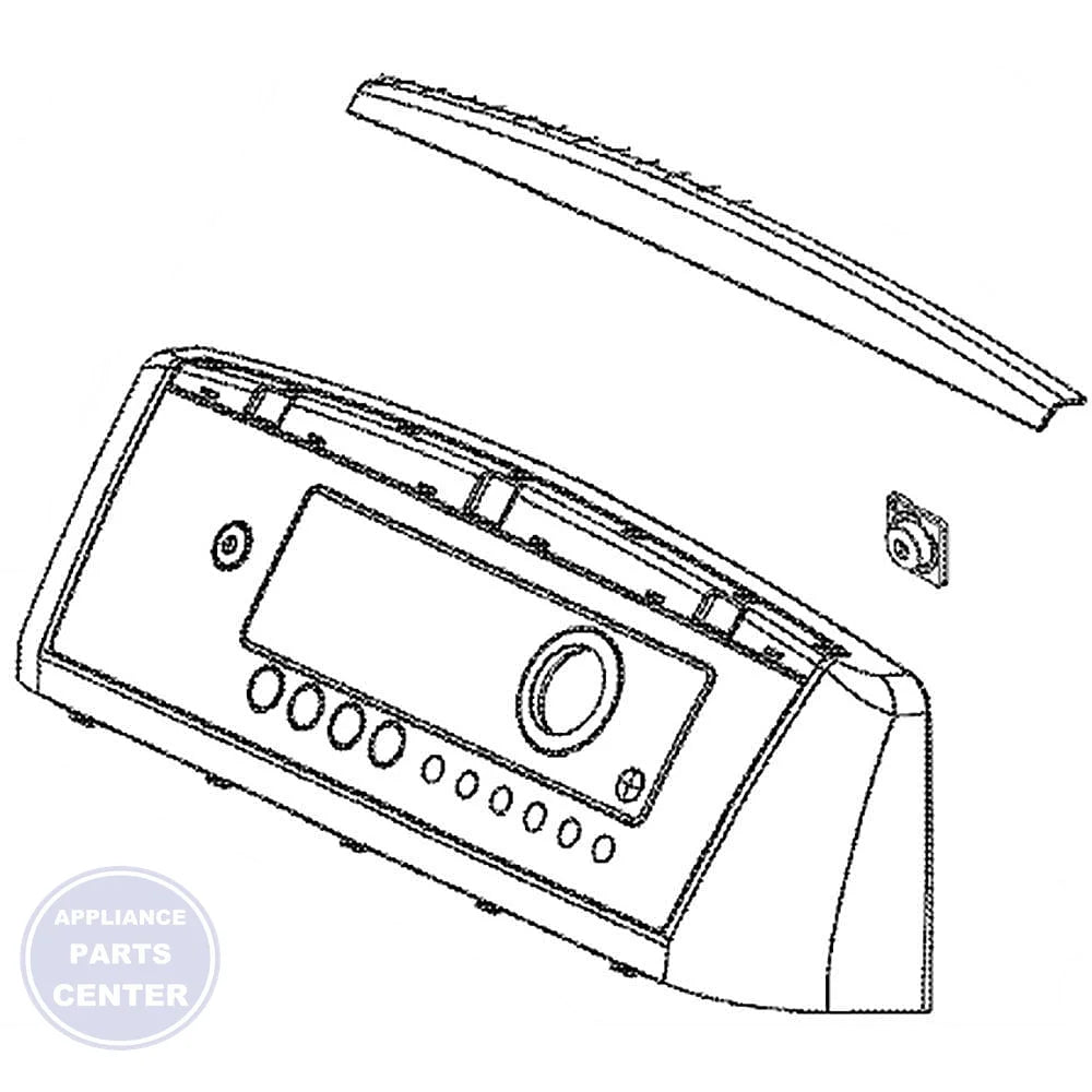 LG Dryer PANEL ASSEMBLY, FRONT - Main view showing front panel design for specific models