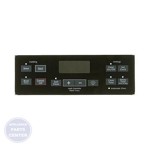 GEH RANGE CONTROL PANEL - BLACK WB07X22803 - Main view showing touchpad functionality for GEH XYZ Model