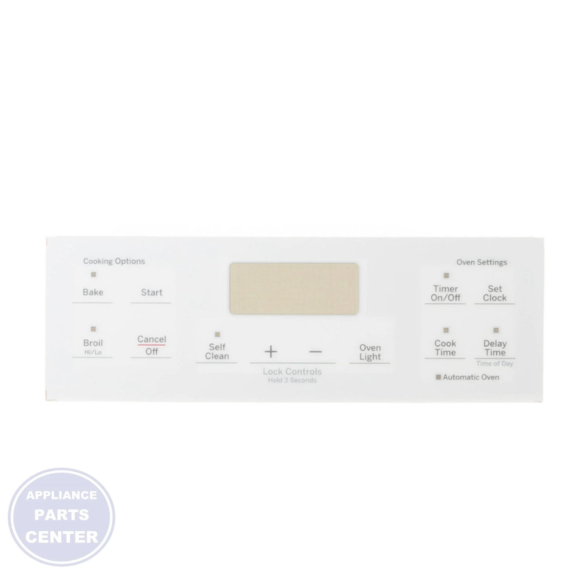 GEH RANGE CONTROL PANEL - WHITE WB07X25206 - Main view showing sleek design for GEH Model X and Model Y