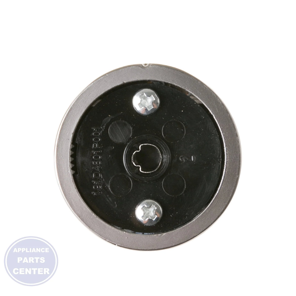 RANGE KNOB - STAINLESS STEEL WB03T10253 - Side view with precise measurements