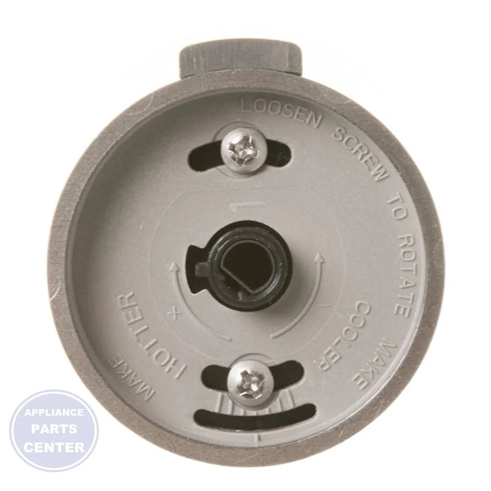 RANGE KNOB - STAINLESS STEEL WB03X20673 - Side view with precise measurements for GEH ranges