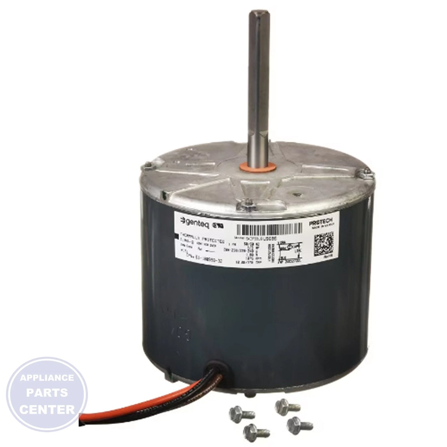 RHEEM 1/3HP CONDENSER MOTOR 208-230V 1075RPM - Main view showing high rotation speed for multiple models