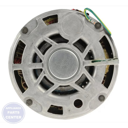 RHEEM BLOWER MOTOR 3/4HP 120V 1PH 1075RPM 4-SPEED - Side view with precise measurements